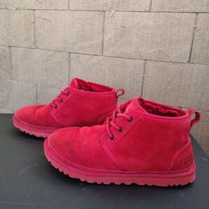 Ugg Boots Women’s 10 Neumel 1094269 Red Suede Round Toe Ankle Snow